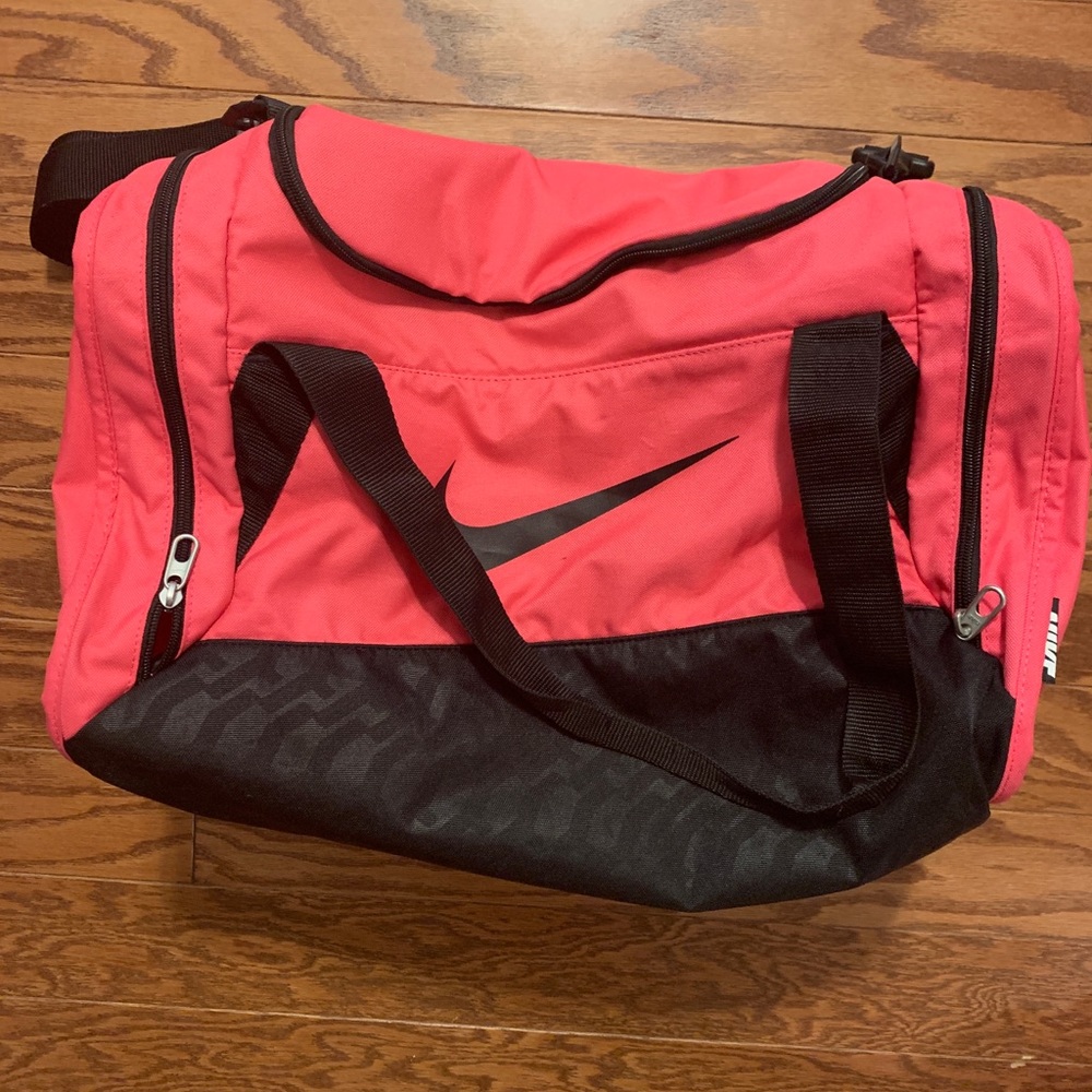 Pink Nike duffel bag